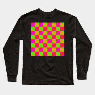 bright retro geometrical pattern Long Sleeve T-Shirt